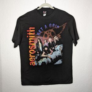 Vtg 90s Aerosmith 1994 Get a Grip World Tour T-Shirt Size XL USA Made Giant Tag